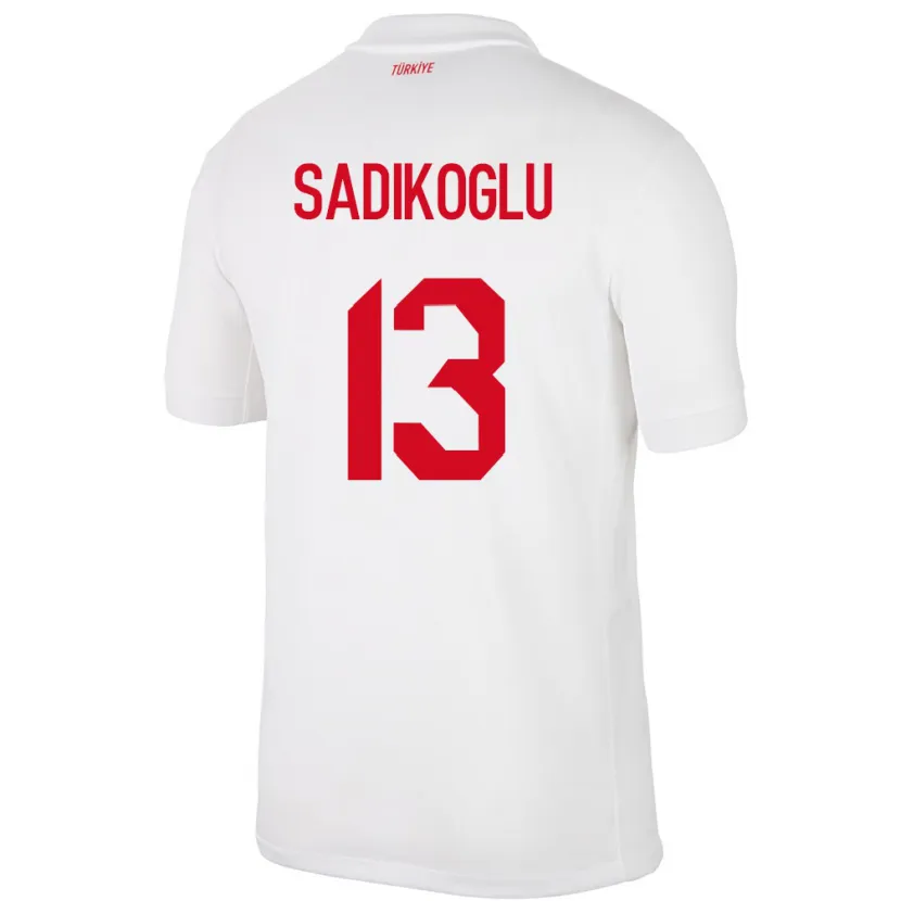 Danxen Uomo Maglia Turchia Birgül Sadıkoğlu #13 Bianco Kit Gara Home 24-26 Maglietta