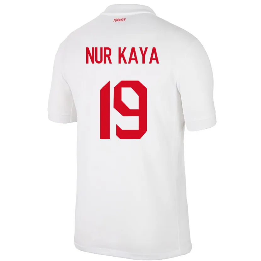 Danxen Uomo Maglia Turchia Cansu Nur Kaya #19 Bianco Kit Gara Home 24-26 Maglietta