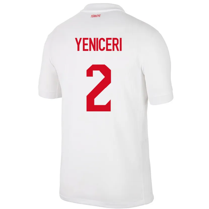Danxen Uomo Maglia Turchia Berna Yeniçeri #2 Bianco Kit Gara Home 24-26 Maglietta