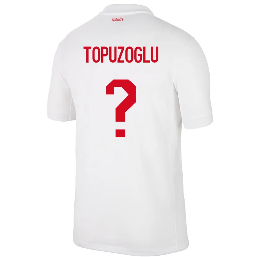 Danxen Uomo Maglia Turchia Berna Topuzoğlu #0 Bianco Kit Gara Home 24-26 Maglietta