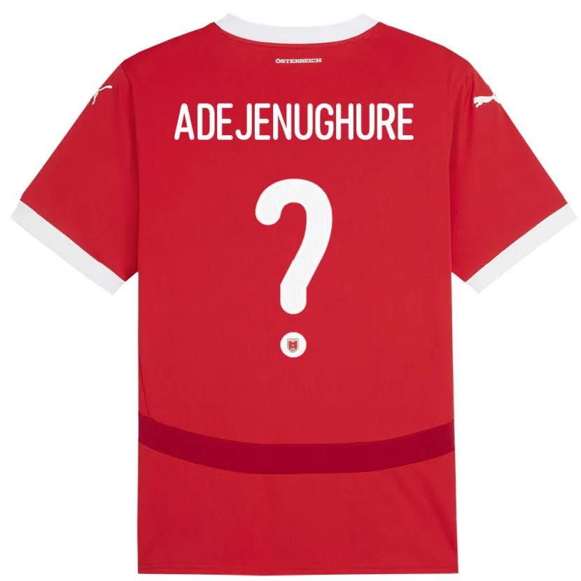 Danxen Uomo Maglia Austria Oghenetejiri Adejenughure #0 Rosso Kit Gara Home 24-26 Maglietta