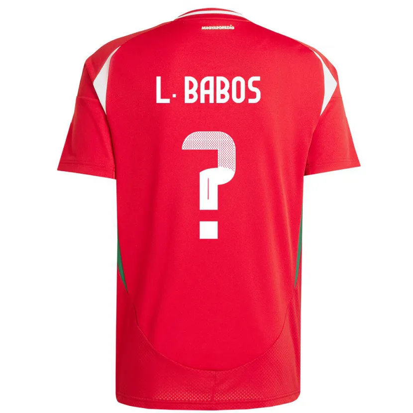 Danxen Uomo Maglia Ungheria Levente Babós #0 Rosso Kit Gara Home 24-26 Maglietta