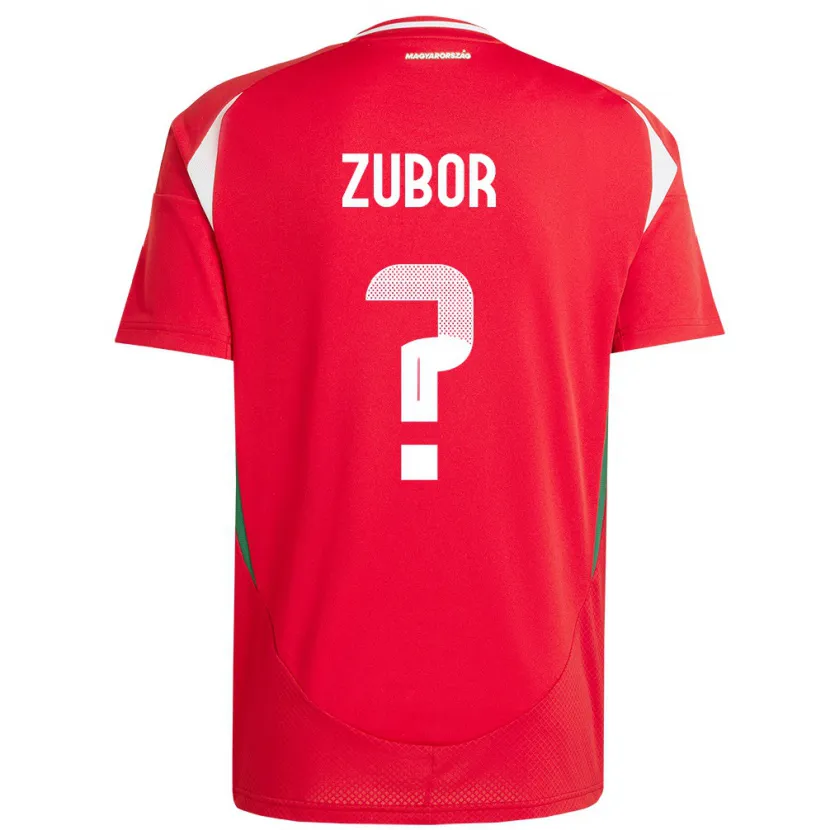 Danxen Uomo Maglia Ungheria Ádám Zubor #0 Rosso Kit Gara Home 24-26 Maglietta