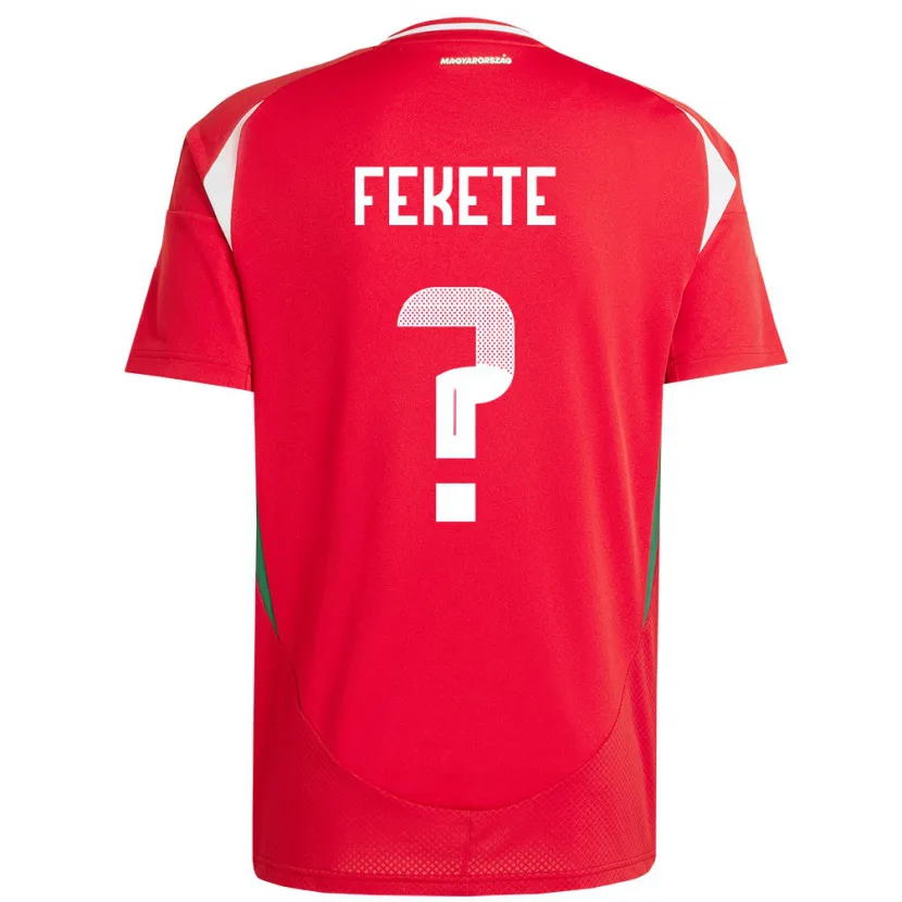 Danxen Uomo Maglia Ungheria Dávid Fekete #0 Rosso Kit Gara Home 24-26 Maglietta