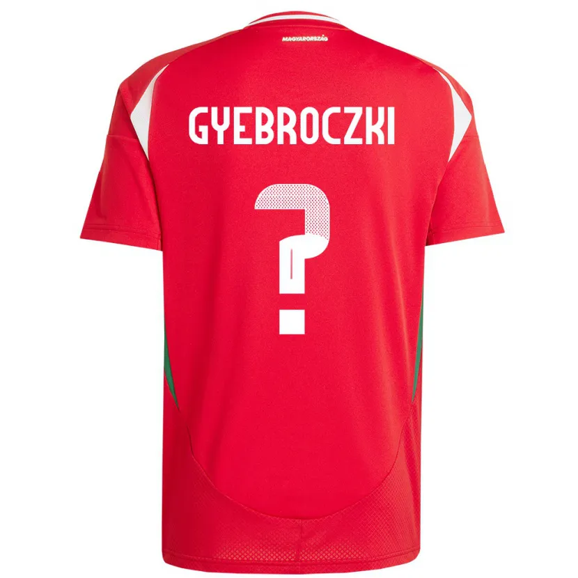 Danxen Uomo Maglia Ungheria Dávid Gyebróczki #0 Rosso Kit Gara Home 24-26 Maglietta
