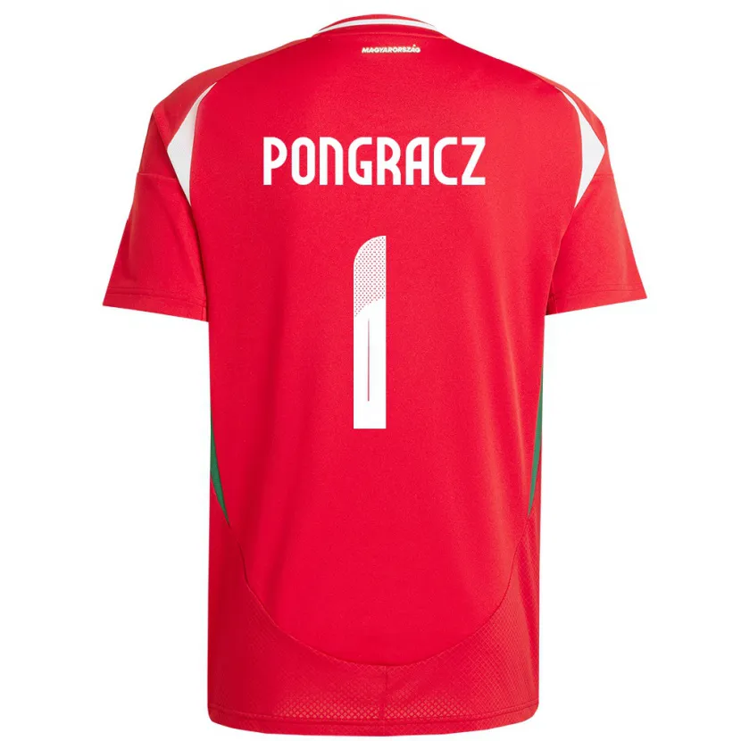 Danxen Uomo Maglia Ungheria Agness Pongracz #1 Rosso Kit Gara Home 24-26 Maglietta