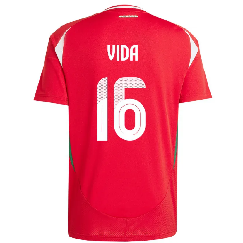 Danxen Uomo Maglia Ungheria Boglárka Vida #16 Rosso Kit Gara Home 24-26 Maglietta