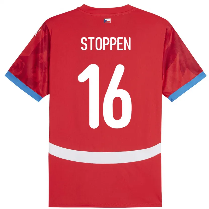 Danxen Uomo Maglia Cechia Tadeas Stoppen #16 Rosso Kit Gara Home 24-26 Maglietta