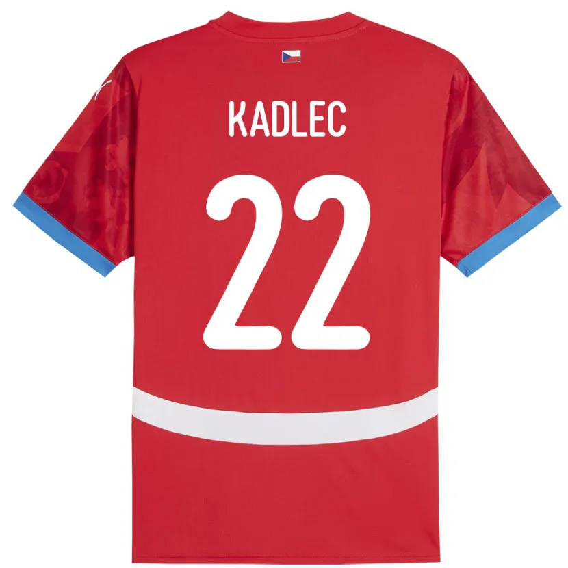 Danxen Uomo Maglia Cechia Adam Kadlec #22 Rosso Kit Gara Home 24-26 Maglietta
