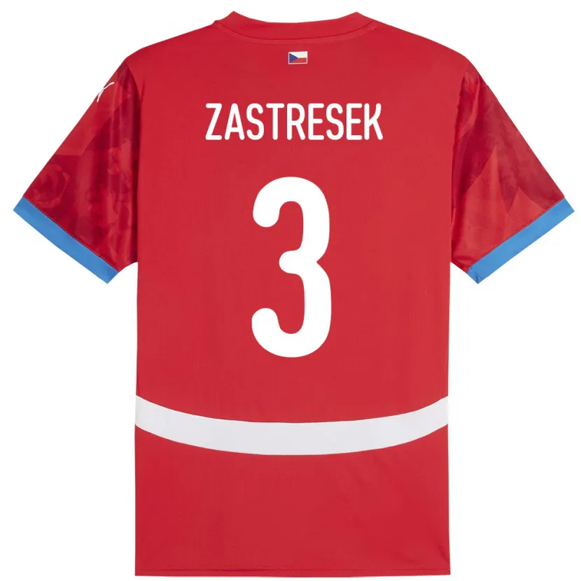 Danxen Uomo Maglia Cechia Matous Zastresek #3 Rosso Kit Gara Home 24-26 Maglietta