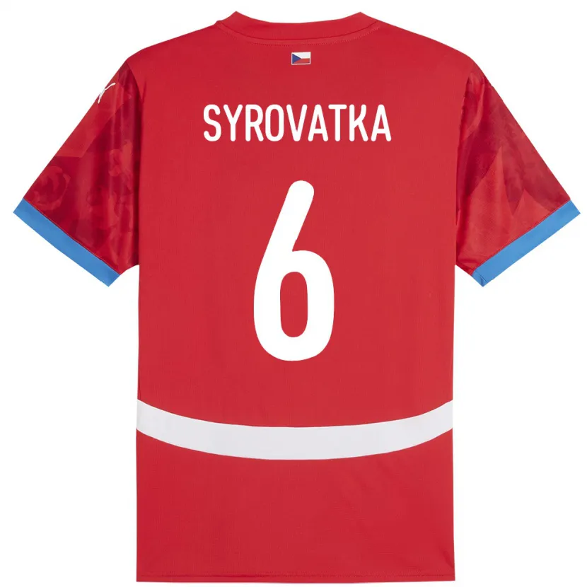 Danxen Uomo Maglia Cechia Matyas Syrovatka #6 Rosso Kit Gara Home 24-26 Maglietta