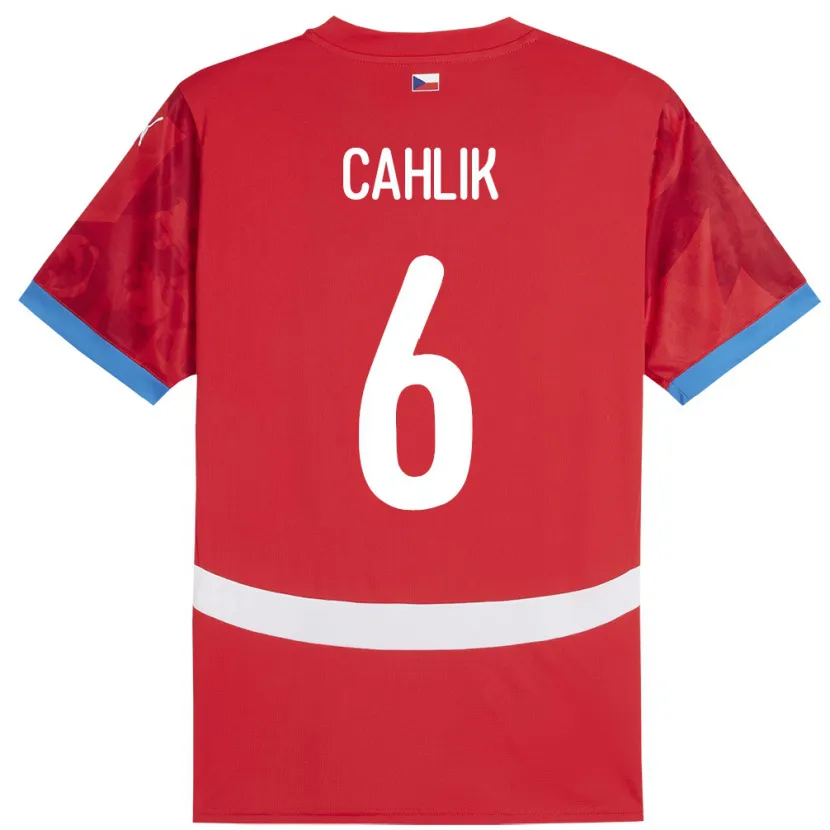 Danxen Uomo Maglia Cechia Jakub Cahlik #6 Rosso Kit Gara Home 24-26 Maglietta