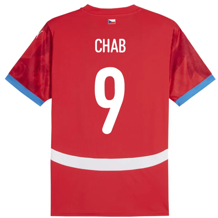 Danxen Uomo Maglia Cechia Adam Chab #9 Rosso Kit Gara Home 24-26 Maglietta