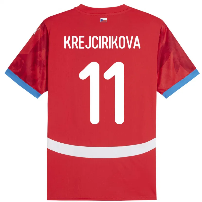 Danxen Uomo Maglia Cechia Tereza Krejčiříková #11 Rosso Kit Gara Home 24-26 Maglietta