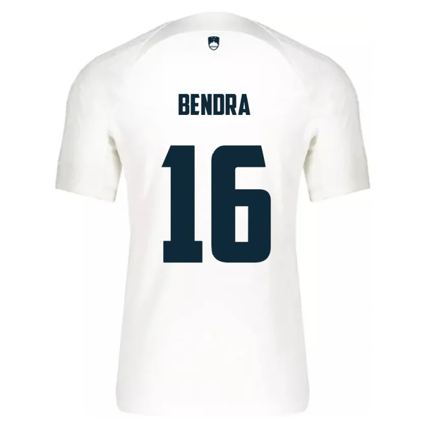 Danxen Uomo Maglia Slovenia Kristjan Bendra #16 Bianco Kit Gara Home 24-26 Maglietta