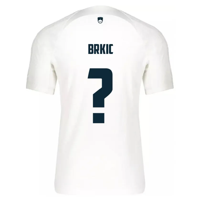 Danxen Uomo Maglia Slovenia Timotej Brkic #0 Bianco Kit Gara Home 24-26 Maglietta