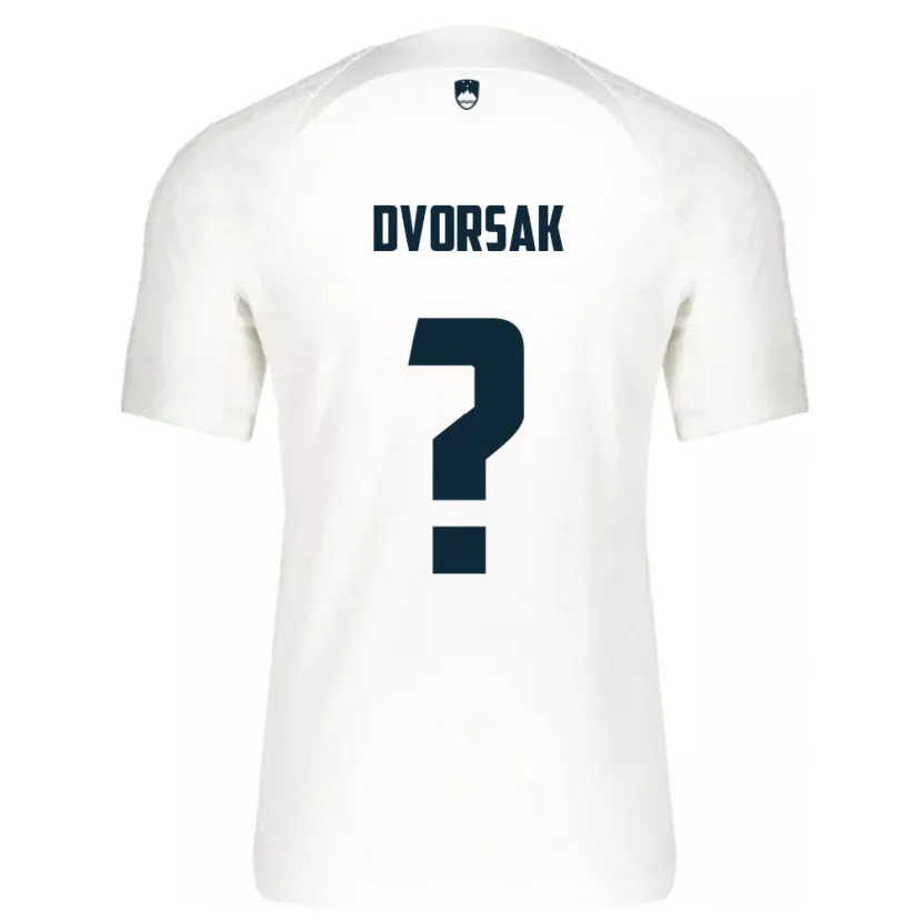 Danxen Uomo Maglia Slovenia Matej Dvorsak #0 Bianco Kit Gara Home 24-26 Maglietta
