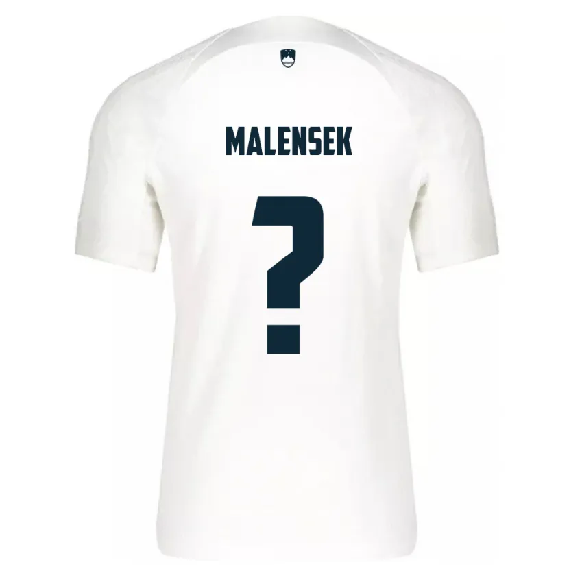 Danxen Uomo Maglia Slovenia Matej Malensek #0 Bianco Kit Gara Home 24-26 Maglietta