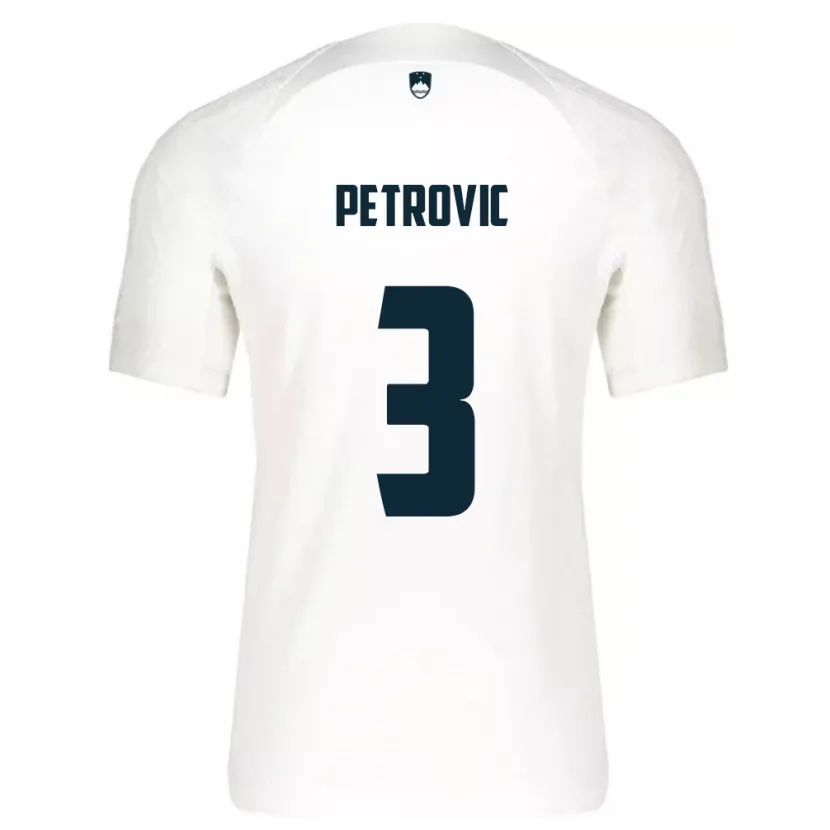 Danxen Uomo Maglia Slovenia Zan Petrovic #3 Bianco Kit Gara Home 24-26 Maglietta