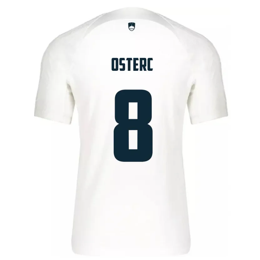 Danxen Uomo Maglia Slovenia Niko Osterc #8 Bianco Kit Gara Home 24-26 Maglietta