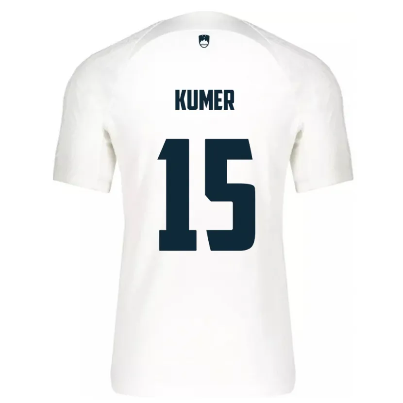 Danxen Uomo Maglia Slovenia Alin Kumer #15 Bianco Kit Gara Home 24-26 Maglietta