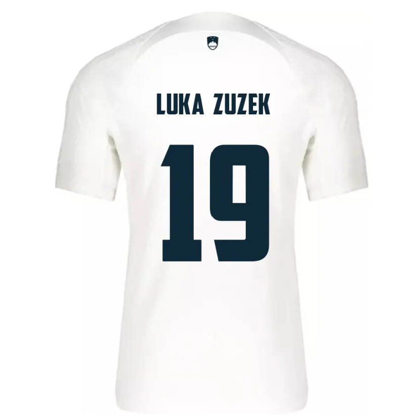 Danxen Uomo Maglia Slovenia Zan Luka Zuzek #19 Bianco Kit Gara Home 24-26 Maglietta