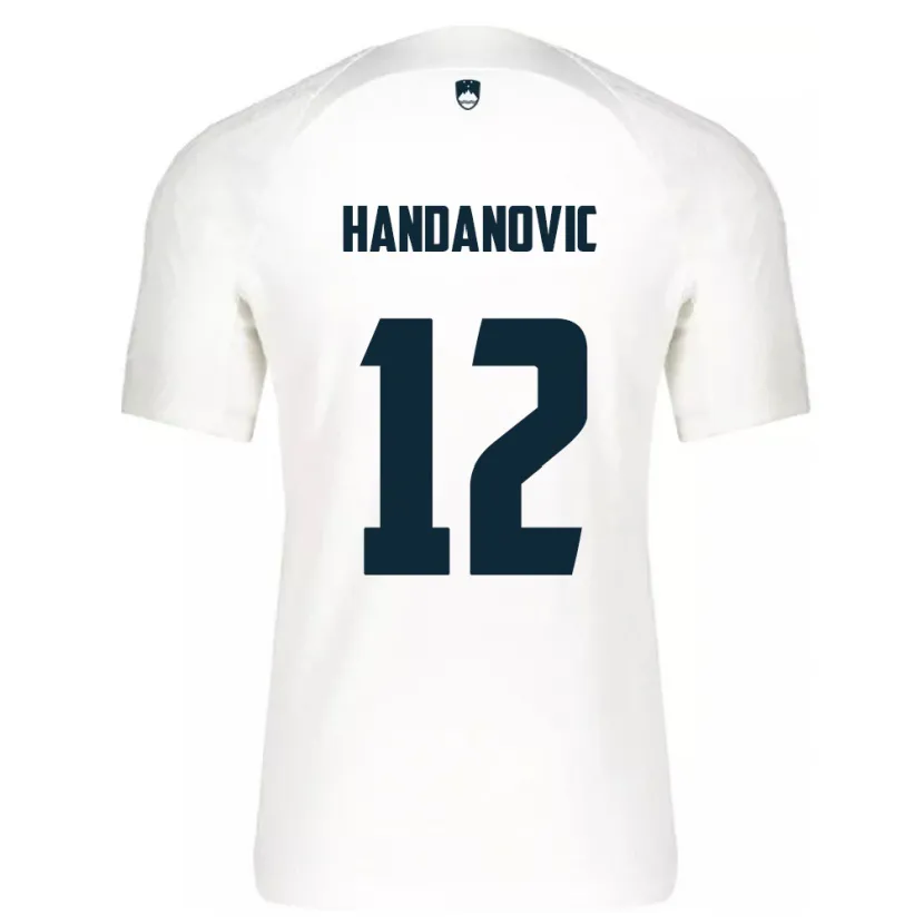 Danxen Uomo Maglia Slovenia Tanej Handanovic #12 Bianco Kit Gara Home 24-26 Maglietta