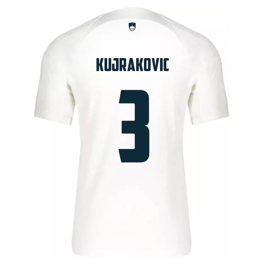 Danxen Uomo Maglia Slovenia Minel Kujrakovic #3 Bianco Kit Gara Home 24-26 Maglietta