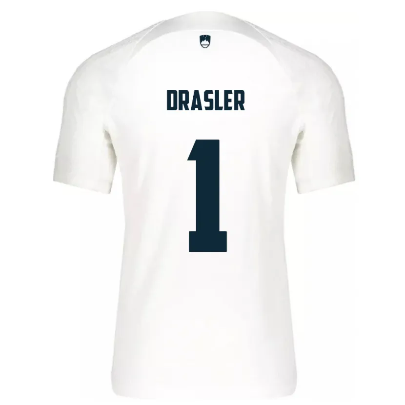 Danxen Uomo Maglia Slovenia Iztok Drasler #1 Bianco Kit Gara Home 24-26 Maglietta