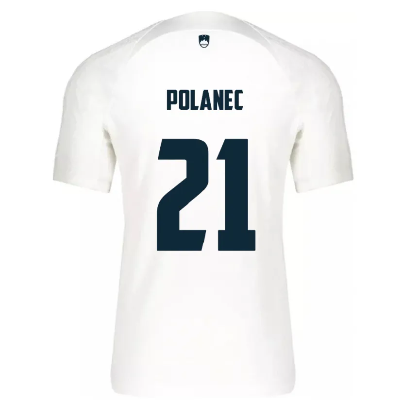 Danxen Uomo Maglia Slovenia Gaj Polanec #21 Bianco Kit Gara Home 24-26 Maglietta