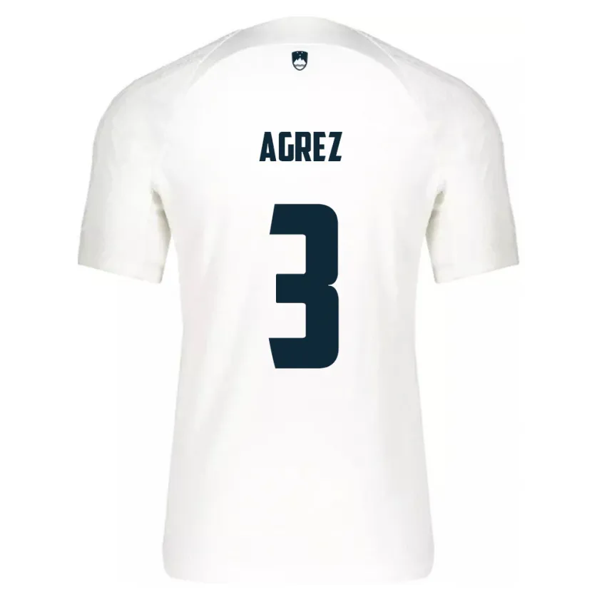 Danxen Uomo Maglia Slovenia Sara Agrež #3 Bianco Kit Gara Home 24-26 Maglietta