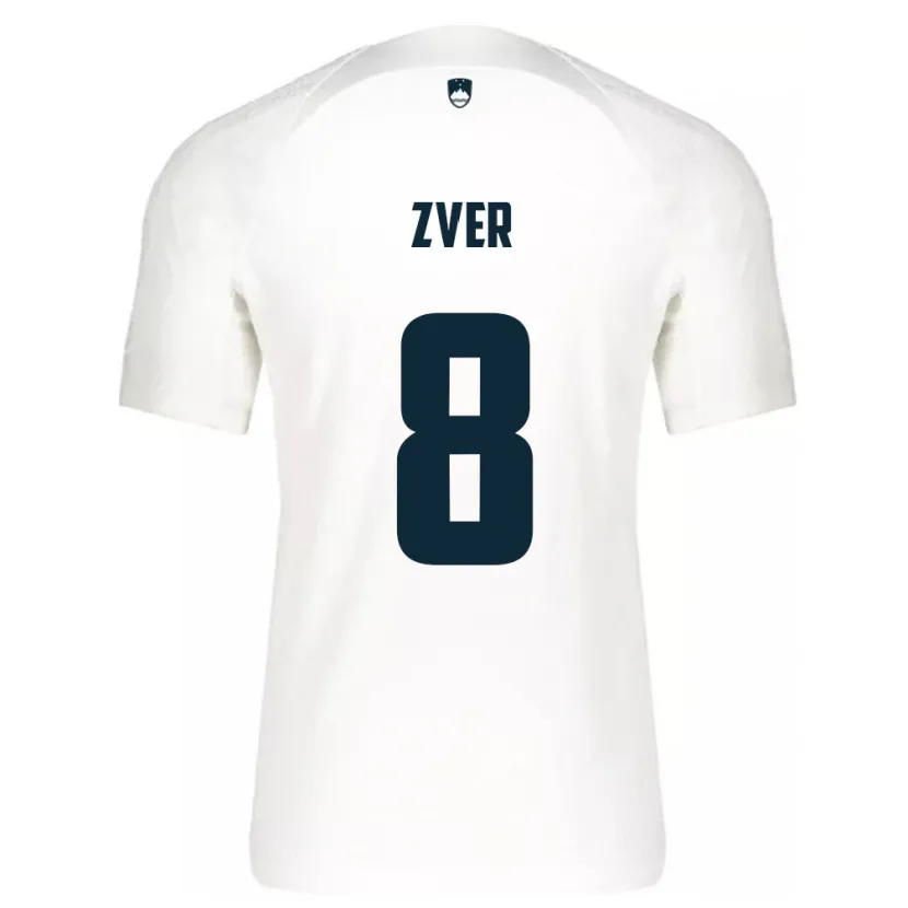 Danxen Uomo Maglia Slovenia Mateja Zver #8 Bianco Kit Gara Home 24-26 Maglietta