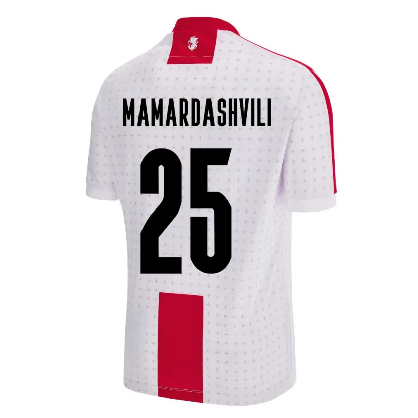 Danxen Uomo Maglia Georgia Giorgi Mamardashvili #25 Bianco Kit Gara Home 24-26 Maglietta