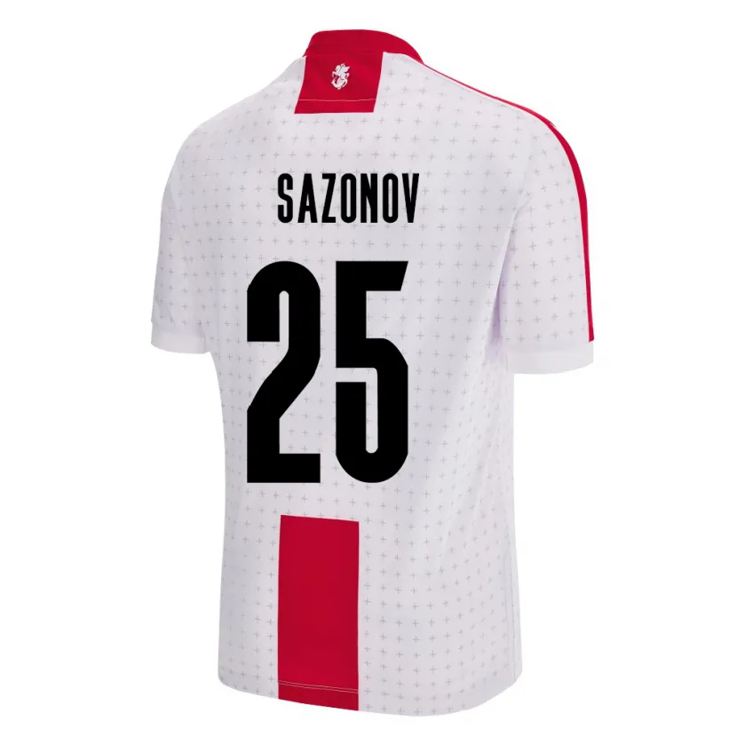 Danxen Uomo Maglia Georgia Saba Sazonov #25 Bianco Kit Gara Home 24-26 Maglietta