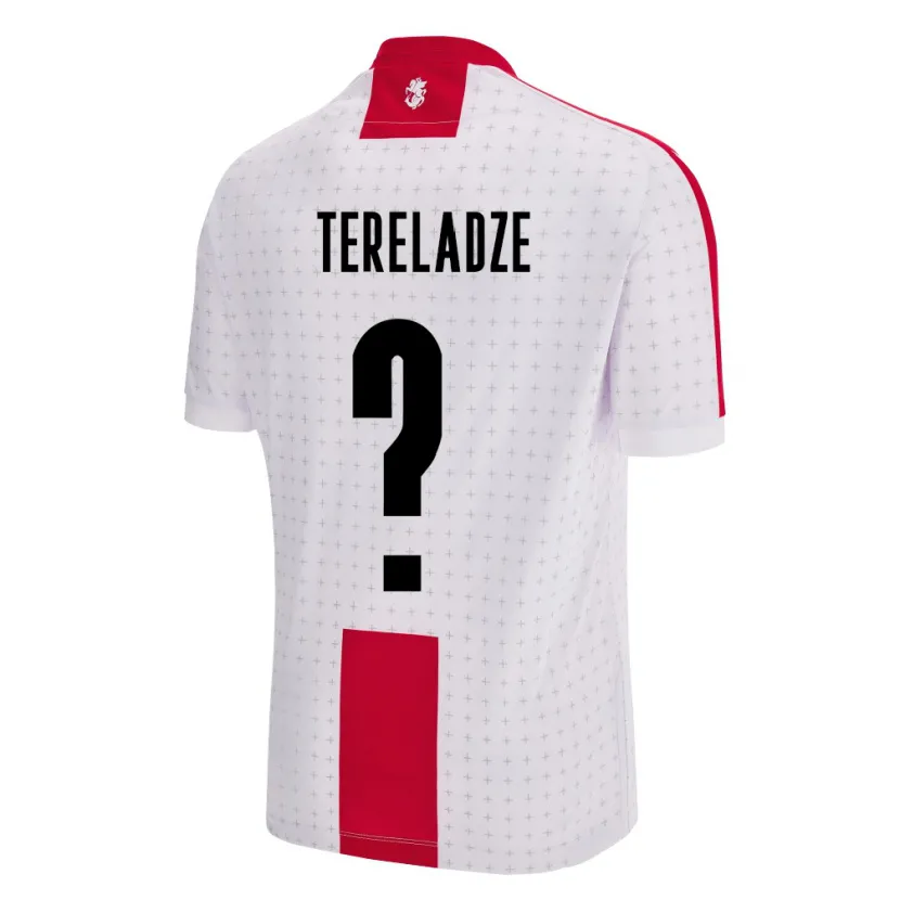 Danxen Uomo Maglia Georgia Mate Tereladze #0 Bianco Kit Gara Home 24-26 Maglietta