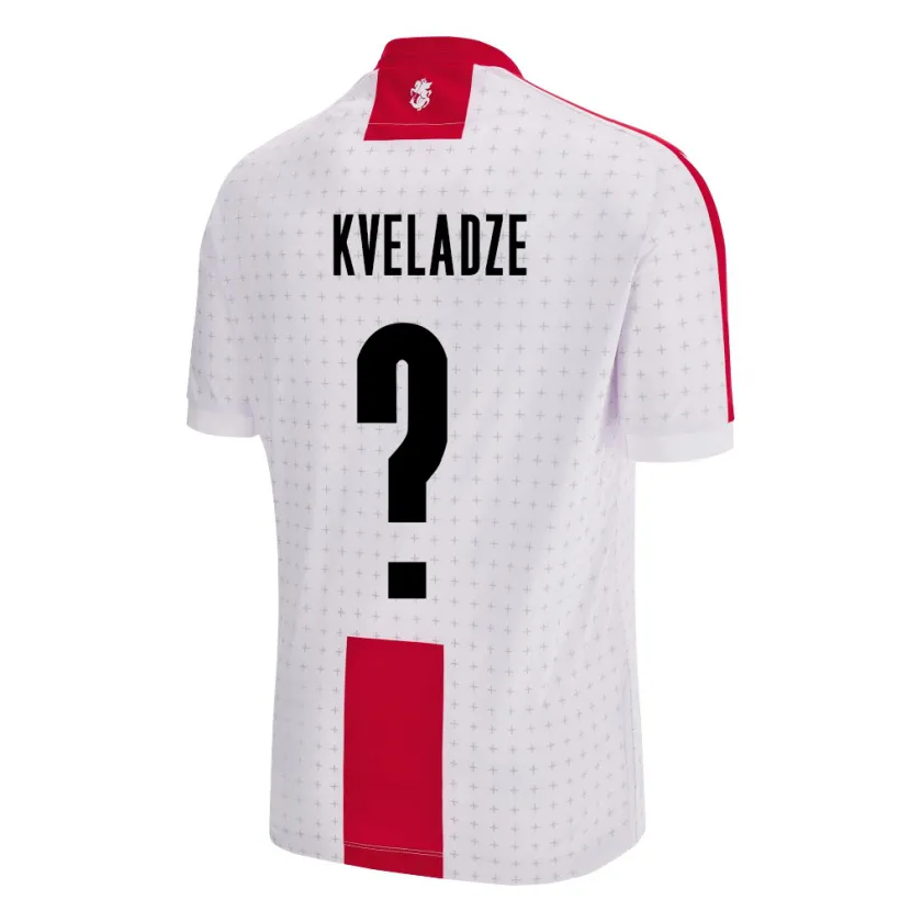 Danxen Uomo Maglia Georgia Giorgi Kveladze #0 Bianco Kit Gara Home 24-26 Maglietta