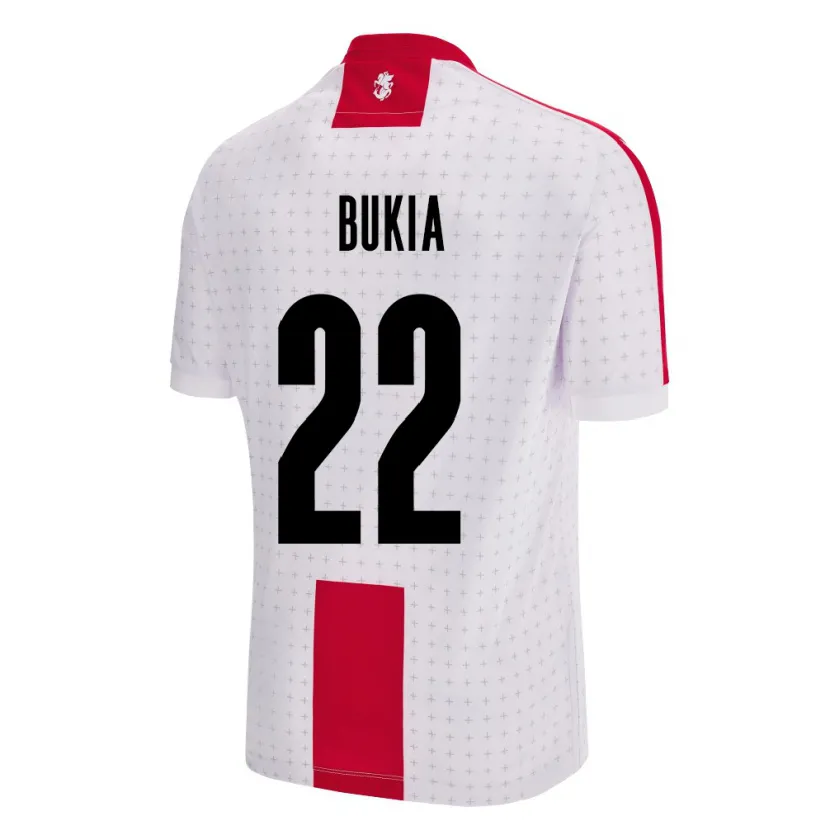 Danxen Uomo Maglia Georgia Davit Bukia #22 Bianco Kit Gara Home 24-26 Maglietta