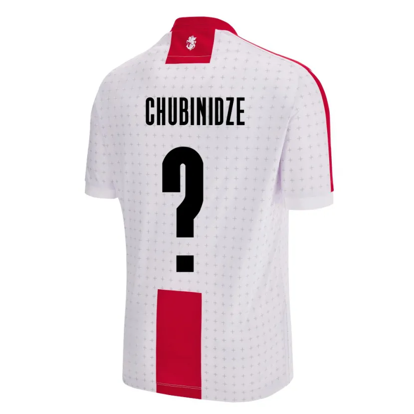 Danxen Uomo Maglia Georgia George Chubinidze #0 Bianco Kit Gara Home 24-26 Maglietta