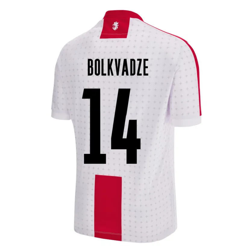 Danxen Uomo Maglia Georgia Anastasia Bolkvadze #14 Bianco Kit Gara Home 24-26 Maglietta