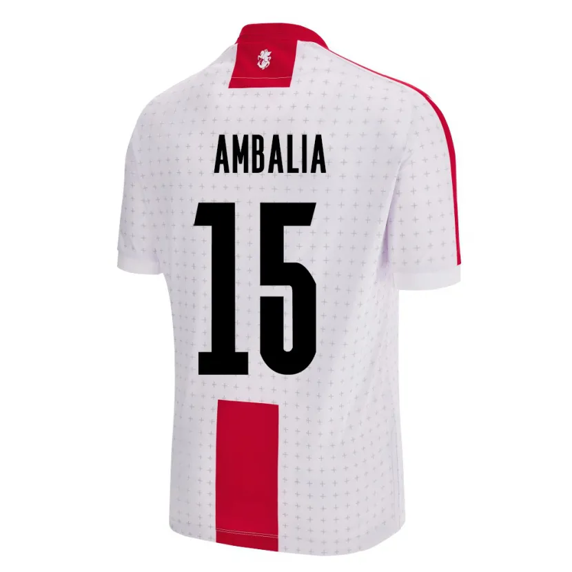 Danxen Uomo Maglia Georgia Tinatin Ambalia #15 Bianco Kit Gara Home 24-26 Maglietta