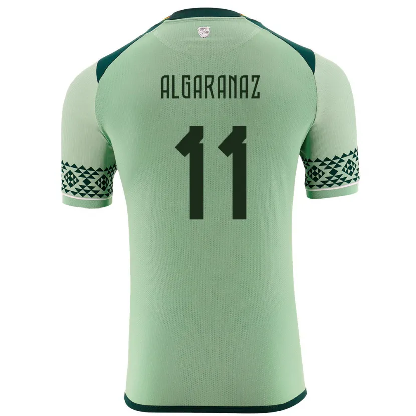 Danxen Uomo Maglia Bolivia Carmelo Algarañaz #11 Verde Chiaro Kit Gara Home 24-26 Maglietta