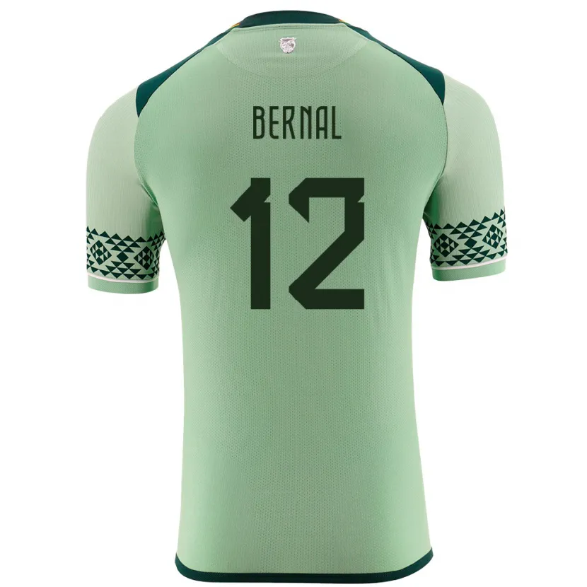Danxen Uomo Maglia Bolivia Joel Bernal #12 Verde Chiaro Kit Gara Home 24-26 Maglietta
