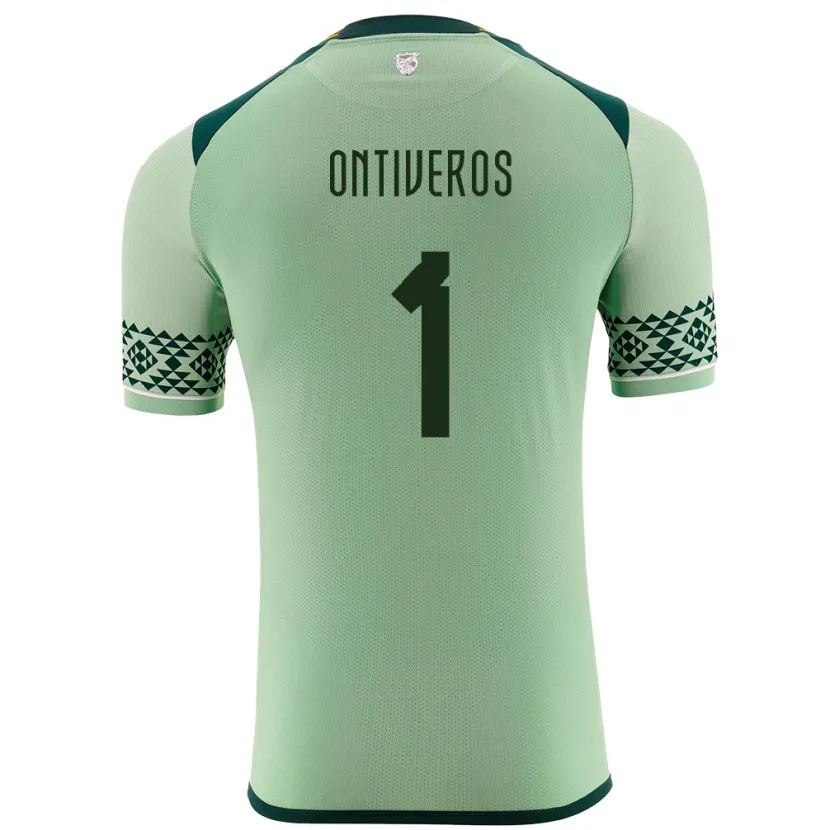 Danxen Uomo Maglia Bolivia Mel Ontiveros #1 Verde Chiaro Kit Gara Home 24-26 Maglietta