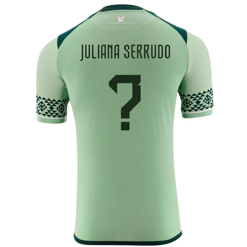Danxen Uomo Maglia Bolivia Eyda Juliana Serrudo #0 Verde Chiaro Kit Gara Home 24-26 Maglietta