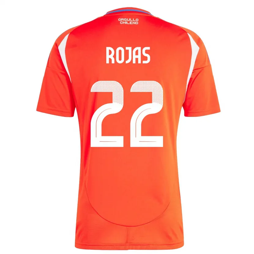 Danxen Uomo Maglia Cile Jeyson Rojas #22 Rosso Kit Gara Home 24-26 Maglietta