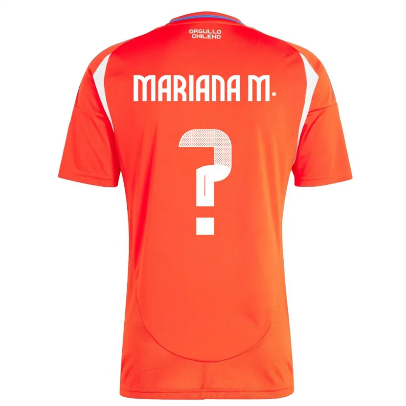 Danxen Uomo Maglia Cile Mariana Morales #0 Rosso Kit Gara Home 24-26 Maglietta