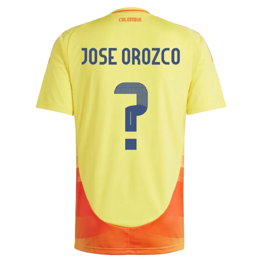 Danxen Uomo Maglia Colombia Juan José Orozco #0 Giallo Kit Gara Home 24-26 Maglietta