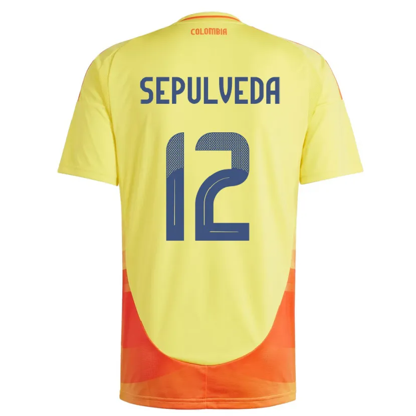 Danxen Uomo Maglia Colombia Sandra Sepúlveda #12 Giallo Kit Gara Home 24-26 Maglietta