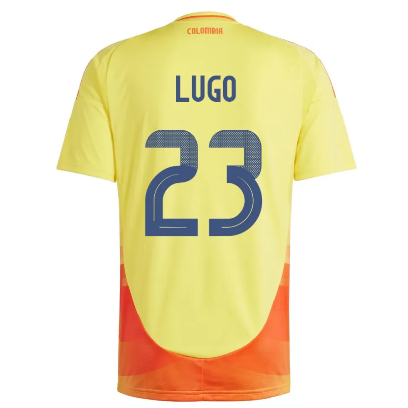 Danxen Uomo Maglia Colombia Michelle Lugo #23 Giallo Kit Gara Home 24-26 Maglietta