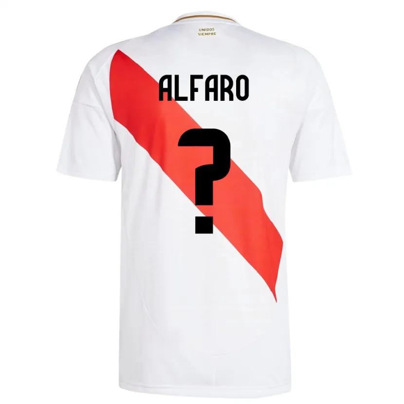 Danxen Uomo Maglia Perù Silvana Alfaro #0 Bianco Kit Gara Home 24-26 Maglietta